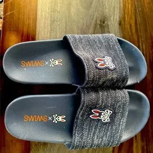 Psycho Bunny/SWIMS Men Slide Sandals - Black. These are very rare to find Men main image 4